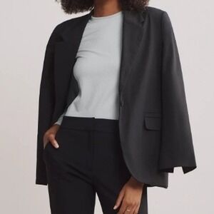 Rhone NEW Women Large Modern Ribbed Long Sleeve Grey Mist Performance Top